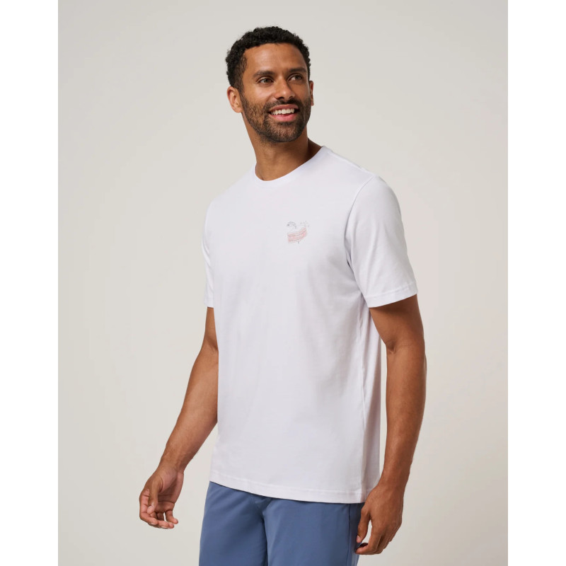 Pánské tričko TravisMathew Founding Member bílé | Sympakt