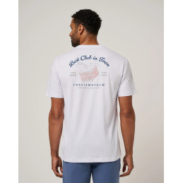 Pánské tričko TravisMathew Founding Member bílé | Sympakt