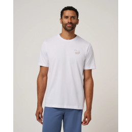 Pánské tričko TravisMathew Founding Member bílé | Sympakt