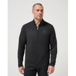 Pánská golfová mikina TravisMathew Heater Pro Quarter Zip černá