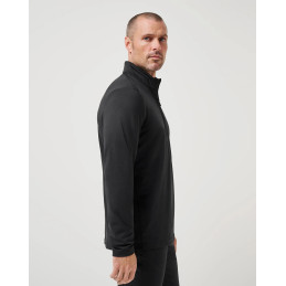Pánská golfová mikina TravisMathew Heater Pro Quarter Zip černá