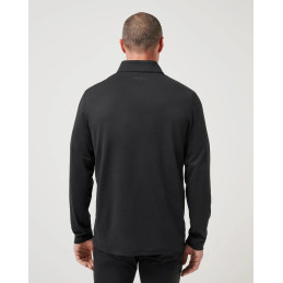 Pánská golfová mikina TravisMathew Heater Pro Quarter Zip černá
