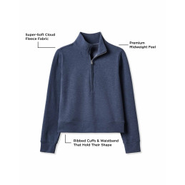 Dámská golfová mikina TravisMathew Cloud Fleece Navy Blazer