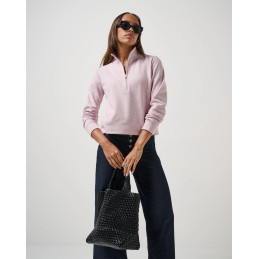 Dámská mikina TravisMathew Cloud Fleece Heather Violet Ice