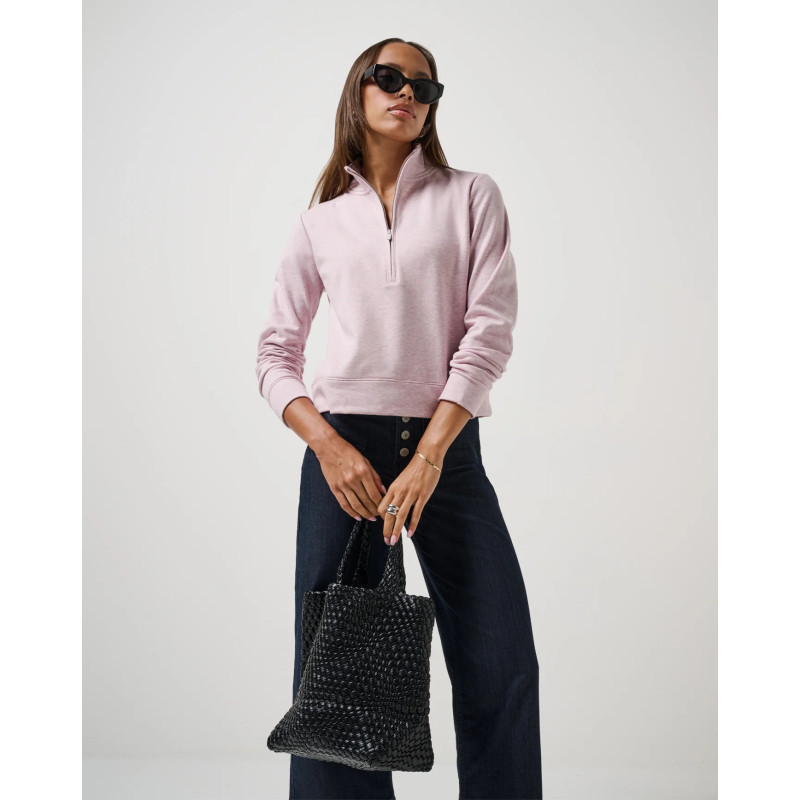 Dámská mikina TravisMathew Cloud Fleece Heather Violet Ice