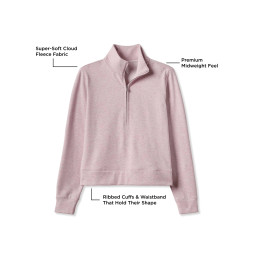 Dámská mikina TravisMathew Cloud Fleece Heather Violet Ice
