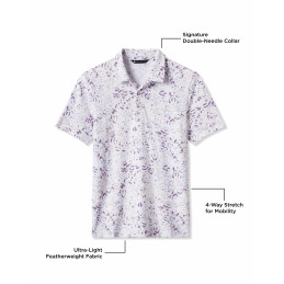 Pánské golfové polo TravisMathew Featherweight Chill White