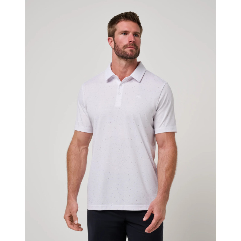 Pánské golfové polo TravisMathew Special Trip White