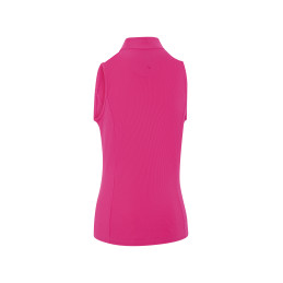 Dámské golfové polo Callaway Rib Play Zip Mock Fuchsia Pink