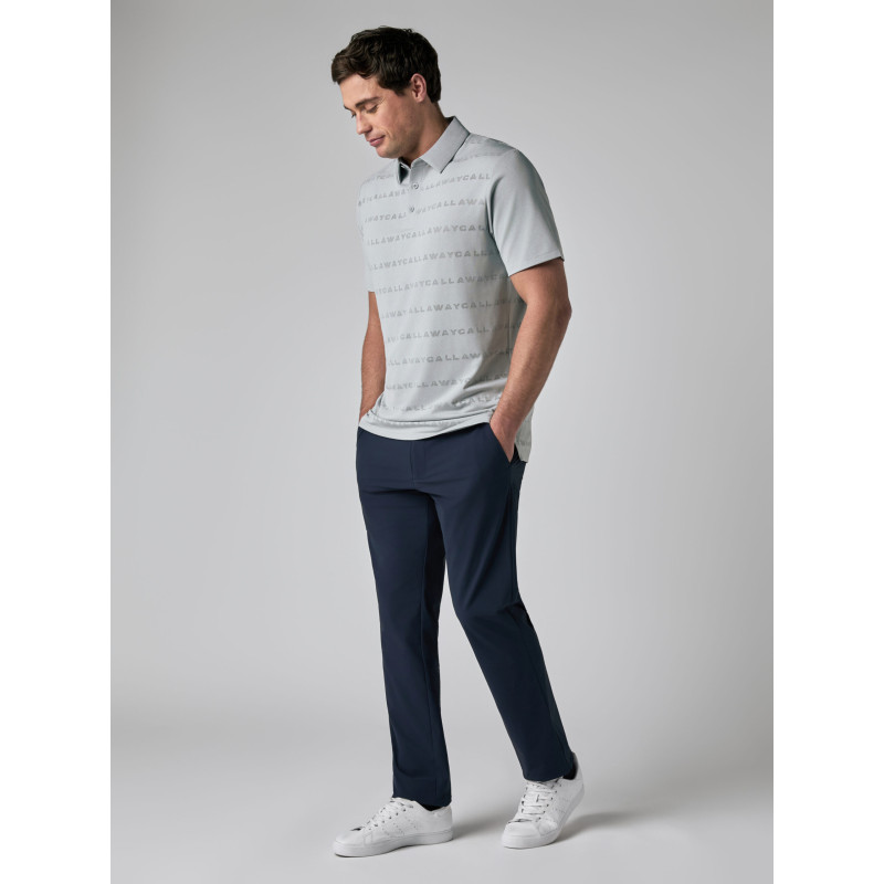 Pánské golfové polo Callaway Logo Jacquard Quarry