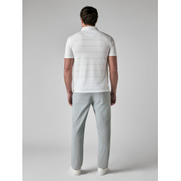 Pánské golfové polo Callaway Logo Jacquard Bright White
