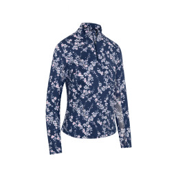 Dámský golfový top Callaway LS Snowy Floral Blue Depths