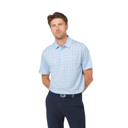 Pánské golfové polo Callaway Fractal Chevron Bright White