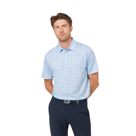 Pánské golfové polo Callaway Fractal Chevron Bright White