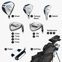Callaway XT – juniorský golfový set 11–13 let (155–170 cm, grafit, RH)