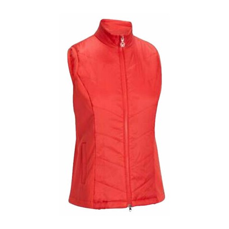 Callaway Chevron Quilted Vest True Red | Dámská zateplená vesta s izol