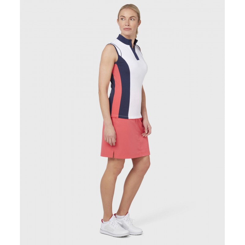 Triko dámské Callaway Color Block Snap Brilliant White