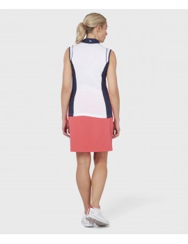 Triko dámské Callaway Color Block Snap Brilliant White
