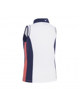 Triko dámské Callaway Color Block Snap Brilliant White