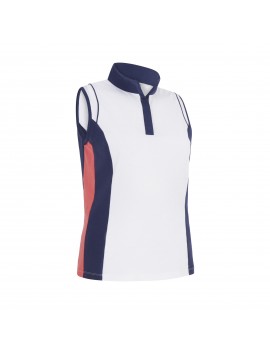 Triko dámské Callaway Color Block Snap Brilliant White