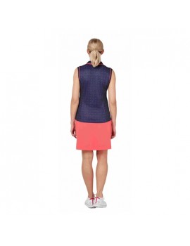 Dámské Triko Callaway Sleeveless Allover Geometric Strawberry Peacoat