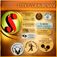 Štítky, gravírování